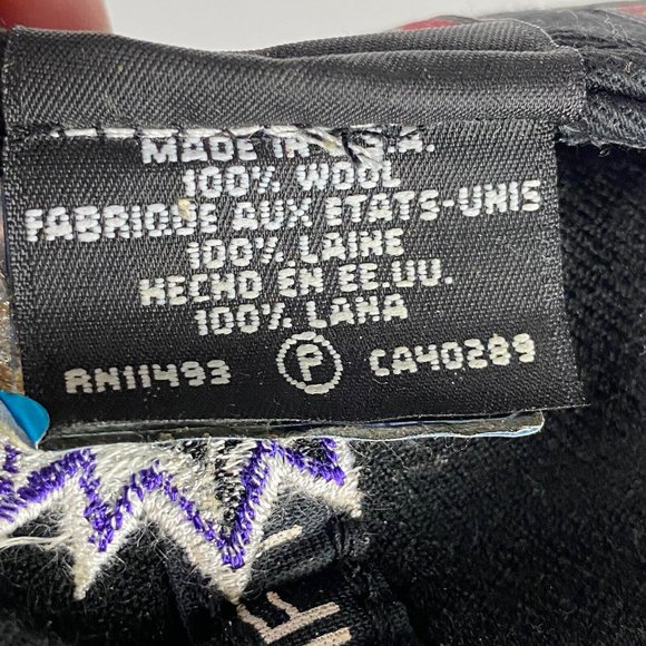 VTG New Era 59Fifty Sacramento Kings Fitted Hat Cap 7 5/8 Black Wool USA Made - Picture 8 of 10